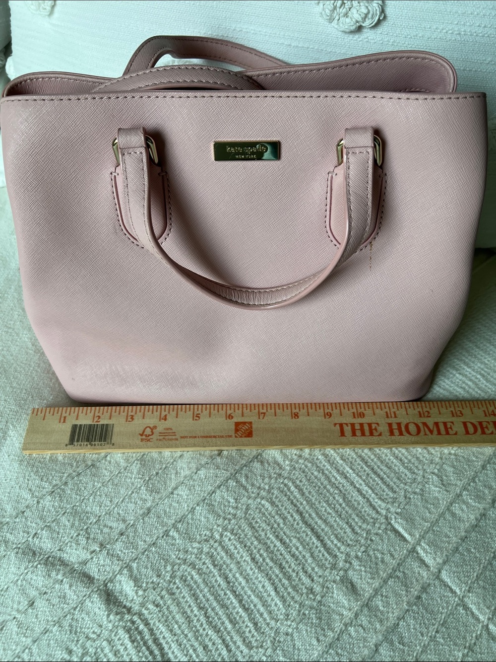 kate spade Blush Pink Saffiano Satchel with Strap - Picture 13 of 16